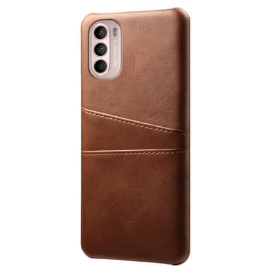 SKALO Moto G31 / G41 PU-nahkainen Korttikotelo - Ruskea