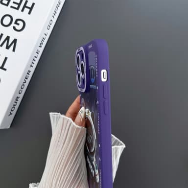 TPU-puhelinkotelon suojakuori iPhone 15 Pro Case Catille - Violetti