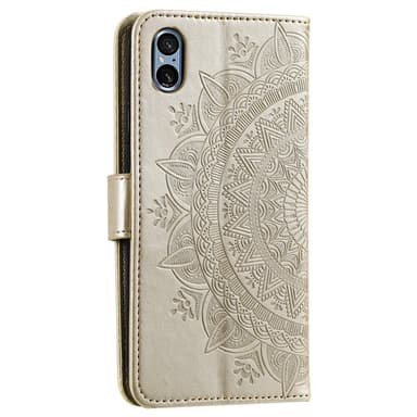 SKALO Sony Xperia 5 V Mandala lompakkokotelo - Kulta