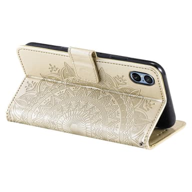 SKALO Sony Xperia 5 V Mandala lompakkokotelo - Kulta