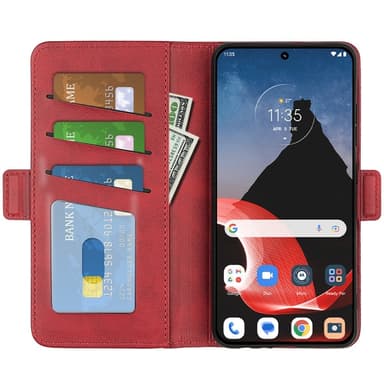 SKALO Motorola ThinkPhone 5G Premium Wallet Lompakkokotelo - Punainen