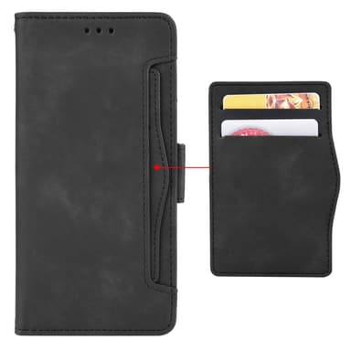 Motorola Moto G84 useita korttipaikkoja puhelimen lompakkokotelo - musta