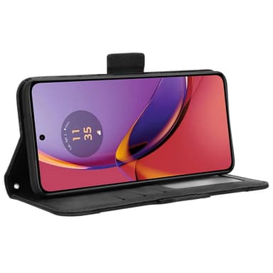 Motorola Moto G84 useita korttipaikkoja puhelimen lompakkokotelo - musta