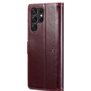 CaseMe Lompakkokotelo 2-kortti Samsung Galaxy S24 Ultra - Viininpunain