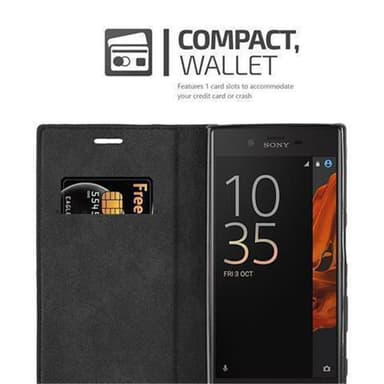 Sony Xperia X COMPACT Suojakuori Lompakkokotelo (Musta)