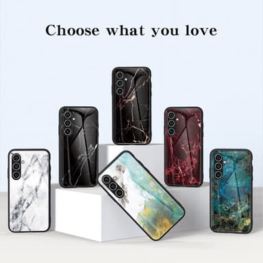 SKALO Samsung S24+ Marmori karkaistu lasi TPU-suojakuori - #3