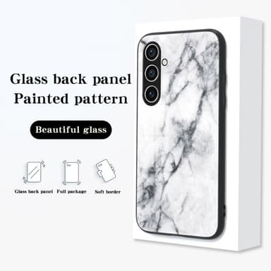 SKALO Samsung S24+ Marmori karkaistu lasi TPU-suojakuori - #3