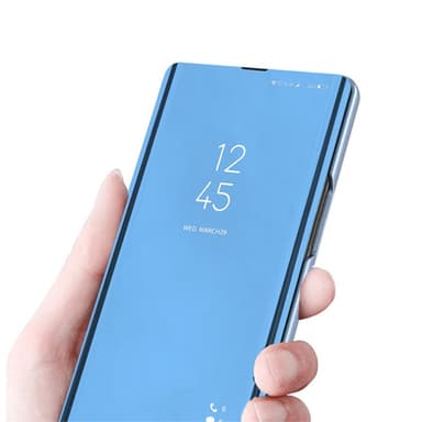 SKALO Samsung S23 FE Clear View Mirror Lompakko - Violetti