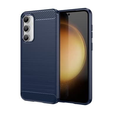 SKALO Samsung S23 FE Armor Carbon Iskunkestävä TPU suojakuori - Sininen