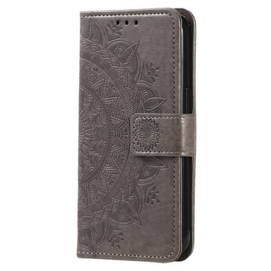 SKALO Samsung S23 FE Mandala lompakkokotelo - Harmaa