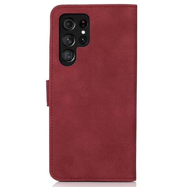 SKALO Samsung S24 Ultra KHAZNEH Lompakkokotelo PU-nahasta - Punainen