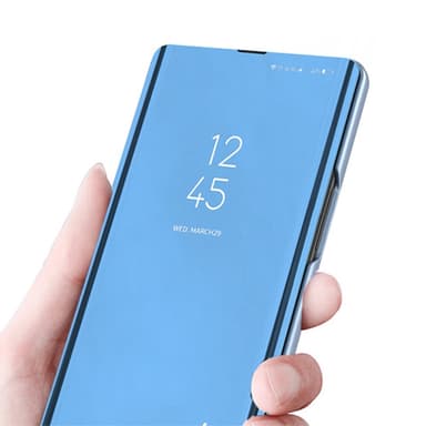 SKALO Samsung S24+ Clear View Mirror Lompakko - Musta