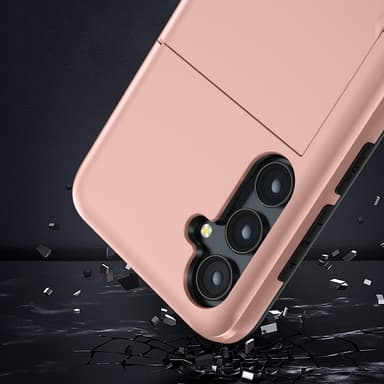 SKALO Samsung S23 FE Armor Suojakuori korttikotelo - Kulta
