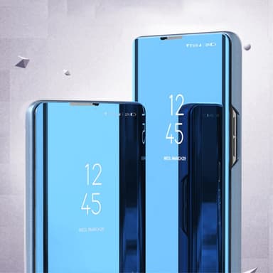 SKALO Samsung S24 Ultra Clear View Mirror Lompakko - Musta