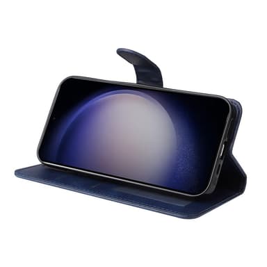 SKALO Samsung S24+ PU-nahkainen Lompakkokotelo - Sininen