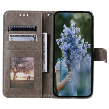 SKALO Samsung S23 FE Mandala lompakkokotelo - Harmaa