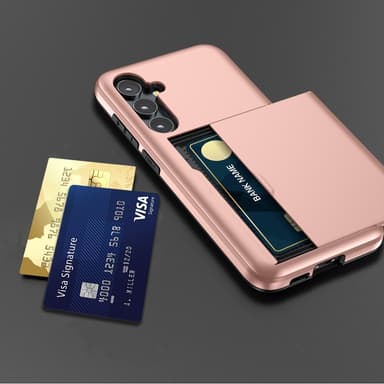 SKALO Samsung S23 FE Armor Suojakuori korttikotelo - Kulta