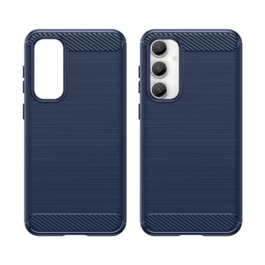 SKALO Samsung S23 FE Armor Carbon Iskunkestävä TPU suojakuori - Sininen