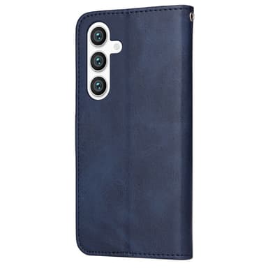 SKALO Samsung S24+ PU-nahkainen Lompakkokotelo - Sininen
