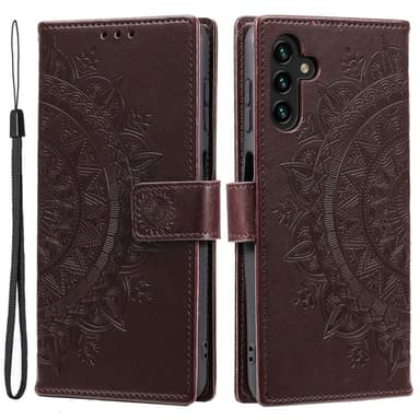 SKALO Samsung S24+ Mandala lompakkokotelo - Ruskea