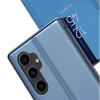 SKALO Samsung S23 FE Clear View Mirror Lompakko - Violetti