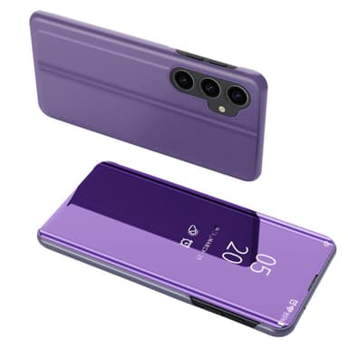 SKALO Samsung S23 FE Clear View Mirror Lompakko - Violetti