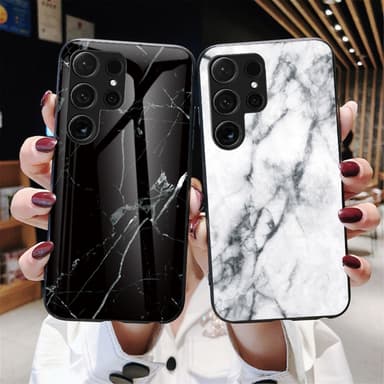 SKALO Samsung S24 Ultra Marmori karkaistu lasi TPU-suojakuori - #1