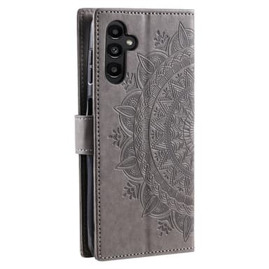 SKALO Samsung S23 FE Mandala lompakkokotelo - Harmaa