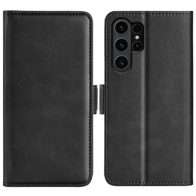 SKALO Samsung S24 Ultra Premium Wallet Lompakkokotelo - Musta