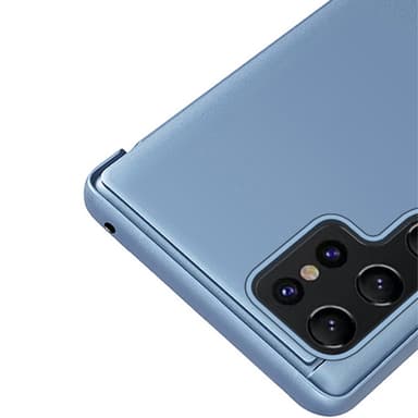 SKALO Samsung S24 Ultra Clear View Mirror Lompakko - Musta