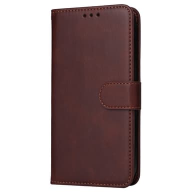 SKALO Samsung S24+ PU-nahkainen Lompakkokotelo - Ruskea