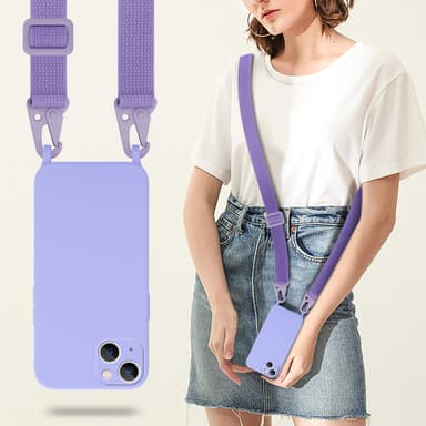Suojakuori iPhone 14 PLUS Kotelo Ketju (Violetti)