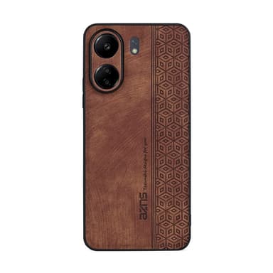 SKALO Xiaomi Redmi 13C 4G AZNS PU-nahka suojakuori - Ruskea