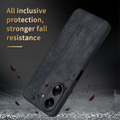 SKALO Xiaomi Redmi 13C 4G AZNS PU-nahka suojakuori - Ruskea