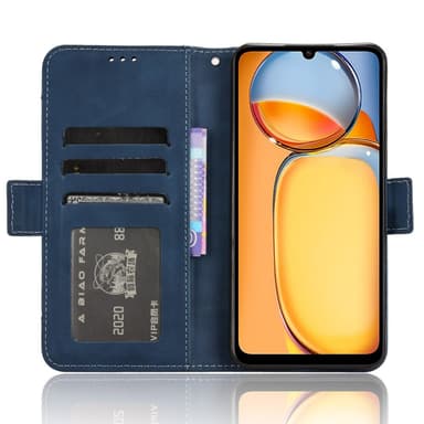 SKALO Xiaomi Redmi 13C 4G 6-lokeroa Lompakkokotelo - Sininen