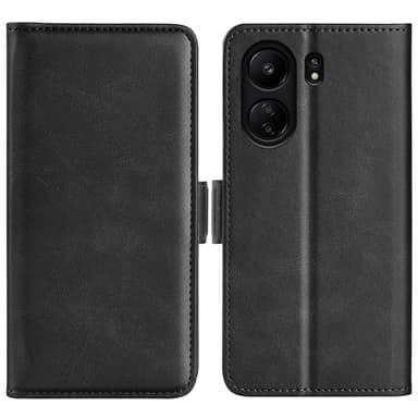 SKALO Xiaomi Redmi 13C 4G Premium Wallet Lompakkokotelo - Musta