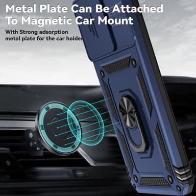 SKALO Xiaomi Redmi 13C 4G Armor hybridi metallirengas kameran liukusäädin - Sininen