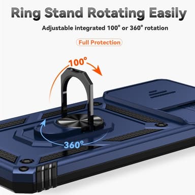 SKALO Xiaomi Redmi 13C 4G Armor hybridi metallirengas kameran liukusäädin - Sininen
