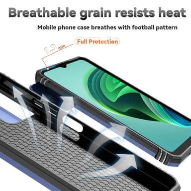 SKALO Xiaomi Redmi 13C 4G Armor hybridi metallirengas kameran liukusäädin - Sininen
