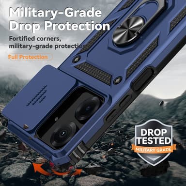 SKALO Xiaomi Redmi 13C 4G Armor hybridi metallirengas kameran liukusäädin - Sininen