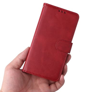 SKALO Xiaomi Redmi 13C 4G PU-nahkainen Lompakkokotelo - Punainen