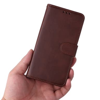 SKALO Xiaomi Redmi 13C 4G PU-nahkainen Lompakkokotelo - Ruskea