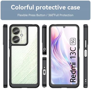 Xiaomi Redmi 13C -kuoren takakannen Hybrid TPU + akryyli