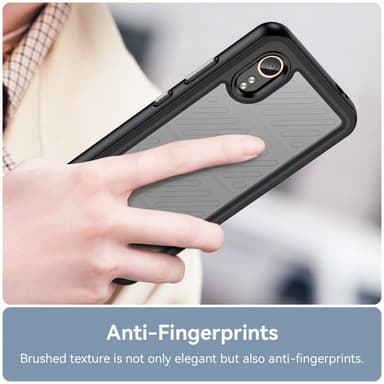 SKALO Samsung Xcover 7 Armor Hybrid Bumper Suojakuori - Musta