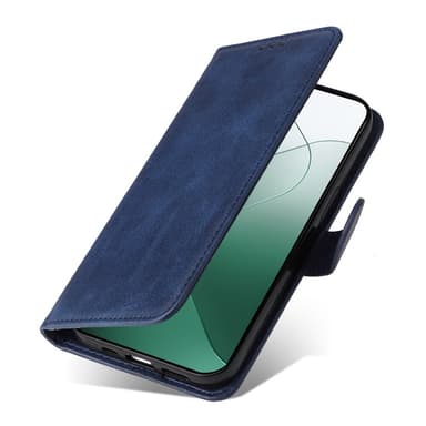 SKALO Xiaomi 14 5G PU-nahkainen Lompakkokotelo - Sininen