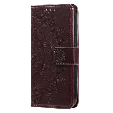 SKALO Xiaomi Redmi 13C 4G Mandala lompakkokotelo - Ruskea
