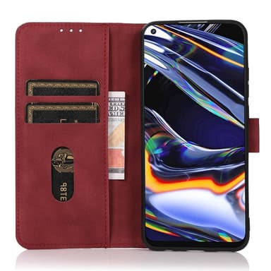 SKALO Xiaomi Redmi Note 13 5G KHAZNEH Lompakkokotelo PU-nahasta - Punainen