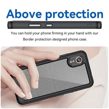 SKALO Samsung Xcover 7 Armor Hybrid Bumper Suojakuori - Musta