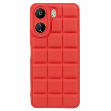 SKALO Xiaomi Redmi 13C 4G Puffer Bumper TPU-suojakuori - Punainen