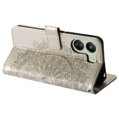 SKALO Xiaomi Redmi 13C 4G Mandala lompakkokotelo - Kulta
